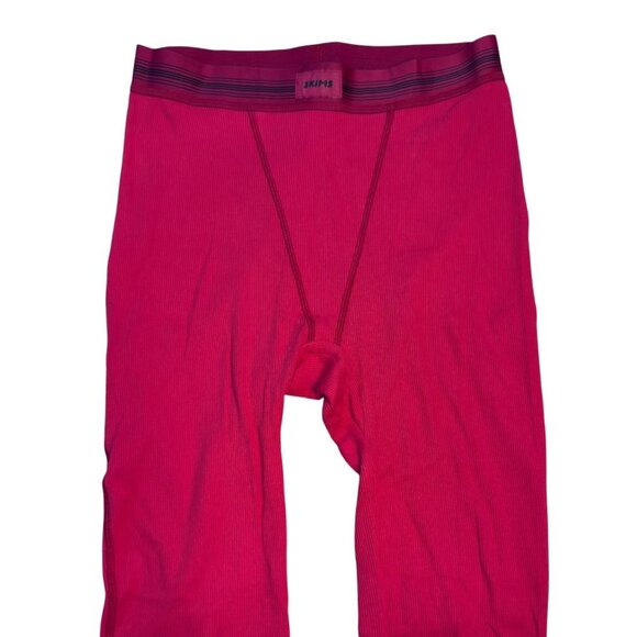 SKIMS Cotton Rib Legging Red S NWT Women’s Lounge Stretch High Waist Soft Fit - Picture 4 of 5